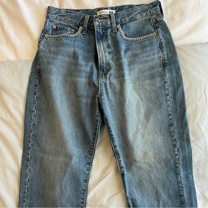 JW Anderson Uniqlo embroidered pocket slim straight jeans